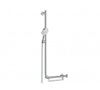 Душовий набір Hansgrohe Raindance Select S 120 EcoSmart 9 л/хв / штанга Unica Comfort 1,10 м, розміщена ліворуч, хром-білий (26325400)