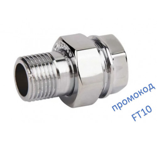 Сгон - американка SD Forte 3/4"прямой хром SF192W20 Сгон - американка SD Forte 3/4"прямой хром SF192W20