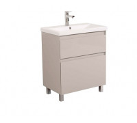 Тумба Aqua Rodos Элит (мокко глянец) с умывальником Elite (напольная) 70 см, 11296