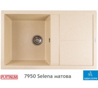 Гранитная кухонная мойка Platinum 7950 Selena матовая Песок