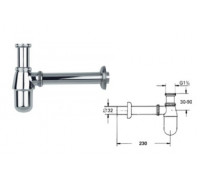 Сифон металический никелированный Классик Armatura 601-054-00