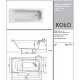 Ванна акрилова KOLO SENSA 140х70 без ніжок (XWP354000N)