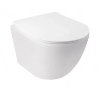 Подвесной унитаз Qtap Jay безобедочный с сиденьем Soft-close QT07335176W