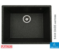 Гранитная кухонная мойка Platinum 5444 OASIS матовая Графит