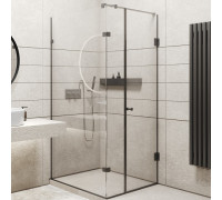 Душевая кабина EDEM 800x900 мм Black без поддона ручка кноб (WK/2/80x90/TRPO/W056)