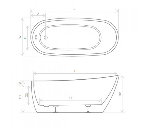 Ванна акрилова Radaway NIKIA 175×78×60/71 (WA1-41-175×078U-B) Ванна акрилова Radaway NIKIA 175×78×60/71 (WA1-41-175×078U-B)