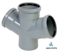 Крестовина Ø110 / 110 / 110 х 45° Fluger Plast
