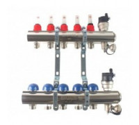 Коллектор распределительный FIV EMMETI EASY 1"х3/4 5 контуров с расходомером и термоклапаном (6187R005)