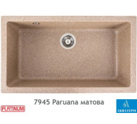 Гранитная кухонная мойка Platinum 7945 Paruana матовая Карамель