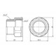 Перехід SD Forte 1/2"х1/2" ВЗ SF3601515