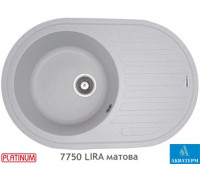Гранитная кухонная мойка Platinum 7750 LIRA матовая Топаз