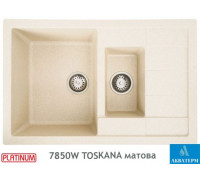 Гранитная кухонная мойка Platinum 7850W TOSKANA матовая Сафари