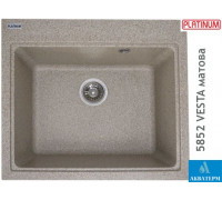 Гранітна кухонна мийка Platinum 5852 VESTA матова Карамель