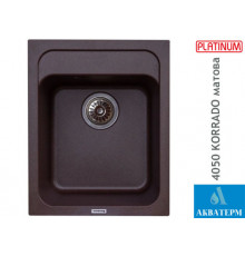 Гранітна кухонна мийка Platinum 4050 KORRADO матова Мокко