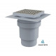 Трап зливний прямий з металевою решіткою AlcaPlast 150×150/110 арт.APV13