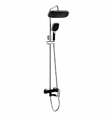 Душова система універсальна Qtap Grand на три споживача (з виливом) QTGRABCR1004 Chrome/Black