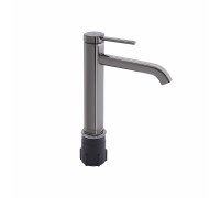 Смеситель для раковины Robin высокий Black Chrome, 41437 Qtap