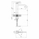 Смеситель для раковины Robin высокий Black Chrome, 41437 Qtap