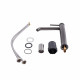 Смеситель для раковины Robin высокий Black Chrome, 41437 Qtap