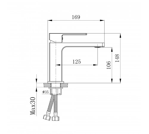 Змішувач для раковини Qtap Gemini QTGEM270CRW45675 Chrome/White Змішувач для раковини Qtap Gemini QTGEM270CRW45675 Chrome/White