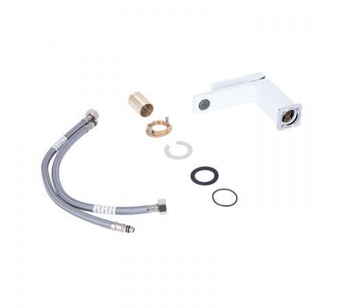 Змішувач для раковини Qtap Gemini QTGEM270CRW45675 Chrome/White Змішувач для раковини Qtap Gemini QTGEM270CRW45675 Chrome/White