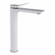 Смеситель для раковины Presto высокий Chrome/White, 45577 Qtap