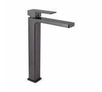 Смеситель для раковины Gemini высокий Gunmetal Black PVD, 45680 Qtap