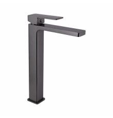 Смеситель для раковины Gemini высокий Gunmetal Black PVD, 45680 Qtap