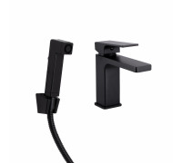 Змішувач для раковини Qtap Gemini (з гігієнічним душем) QTGEM272BLM45690 Black Matt