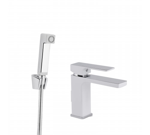Смеситель для раковины Qtap Gemini (с гигиеническим душем) QTGEM272CRW45691 Chrome/White Смеситель для раковины Qtap Gemini (с гигиеническим душем) QTGEM272CRW45691 Chrome/White