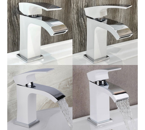 Смеситель для раковины Qtap Swan Cascada QTSWA270CRW45568 Chrome/White Смеситель для раковины Qtap Swan Cascada QTSWA270CRW45568 Chrome/White