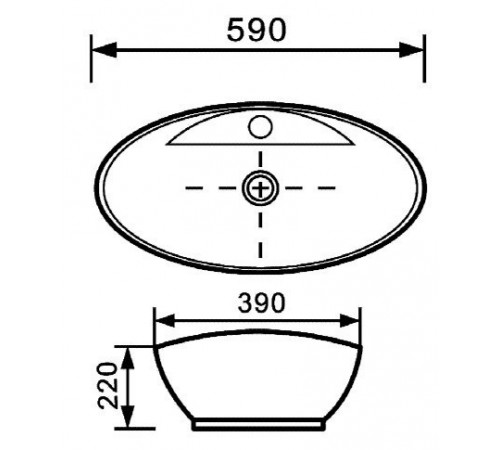 Раковина Invena Feme CE-10-001 керамічна накладна Раковина Invena Feme CE-10-001 керамічна накладна