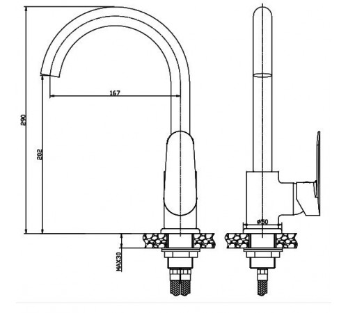 Змішувач для кухні Invena Esla BZ-94-001
