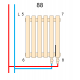 Дизайнерские радиаторы Praktikum 2 H-500 мм, L-1223 мм Betatherm с нижним подключением