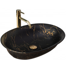 Умивальник (раковина) REA ROMA BLACK MARBLE MATТ накладний *