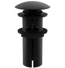 Донний клапан для раковини KOHLMAN CLICK-CLACK BLACK з переливом *