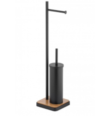 Стійка для йоржика та туалетного паперу YOKA DYKA BLACK BAMBOO