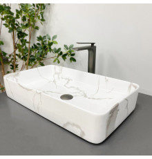 Умивальник (раковина) VBI TRIEST MARBLE накладний