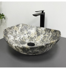 Умивальник (раковина) VBI RONTA DARK GREY STONE MATT накладний