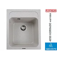 Гранітна кухонна мийка Platinum 4050 KORRADO матова Топаз