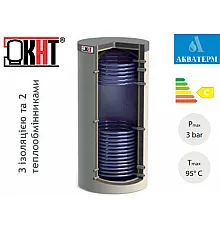 Аккумуляционная емкость с нижним и верхним теплообменниками KHT ЕА-11-3000 в изоляции 80 мм