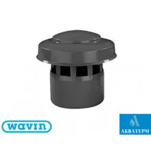 Выпуск вентиляционной канализационной трубы, серый ПВХ Wavin d 110
