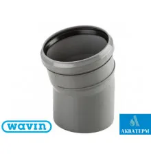 Колено внутренней канализации ПВХ Wavin 110/15°