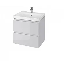 Шафка і раковина Cersanit Moduo 60 см, сіра S801-222