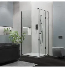 Душевая кабина EDEM 1100x1000 мм Black без поддона ручка кноб (WK/3/110x100/TRPO/W062)
