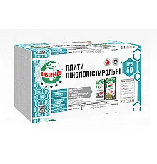 Плита пенополистирольная Anserglob EPS-50 1000х500х80 мм (11 кг/м3). Цена за шт