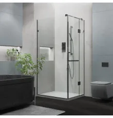 Душевая кабина EDEM 1100x1000 мм Black без поддона ручка полотенцедержатель (WK/3/110x100/TRPO/W062)
