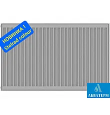 Стальной радиатор Stelrad 11 (цвет RAL-9006) Compact 600x2000 боковое подключение