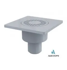 Трап зливний прямий з пластмасовою решіткою AlcaPlast 150×150/50 арт.APV4