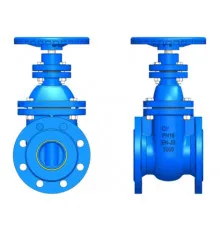 Чавунна засувка з латунним ущільненням клина коротка Wato DN125 PN16